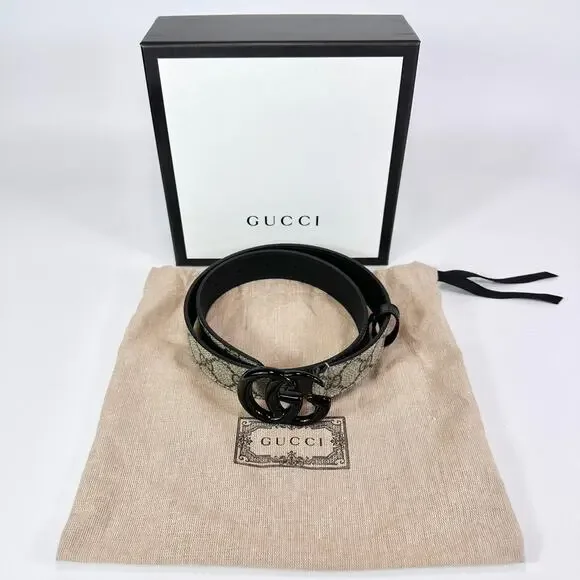 Gucci Beige and Black Women's Belt - Picture 2 of 7
